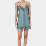 Silk Lace Chemise Moss