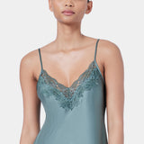 Silk Lace Chemise Moss