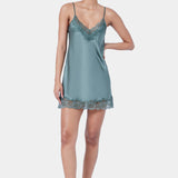 Silk Lace Chemise Moss
