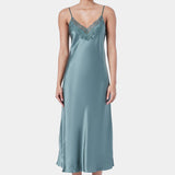 Silk Lace Slip Moss