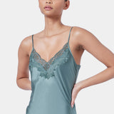 Silk Lace Slip Moss