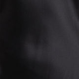 Silk Long Nite V Neck Black