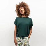Gabrielle Toucan Print Jersey Modal Slouch Shorty PJ Set Green