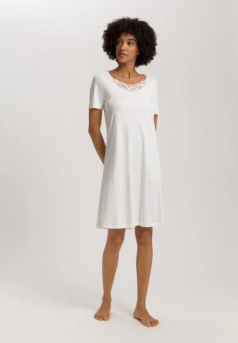 Kalea Short Sleeve Nightdress Off White