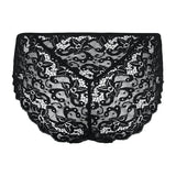 Hanro Moments Midi Lace Back Briefs Black