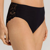 Hanro Moments Midi Lace Back Briefs Black