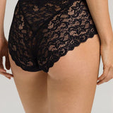 Hanro Moments Midi Lace Back Briefs Black