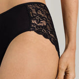 Hanro Moments Midi Lace Back Briefs Black