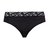 Hanro Moments Midi Lace Top Briefs Black