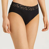 Hanro Moments Midi Lace Top Briefs Black