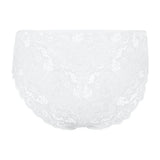 Hanro Moments Midi Lace Back Briefs white