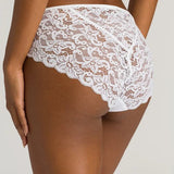 Hanro Moments Midi Lace Back Briefs white