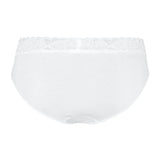 Hanro Moments Midi Lace Top Briefs White