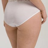 Hanro Moments Midi Lace Top Briefs White