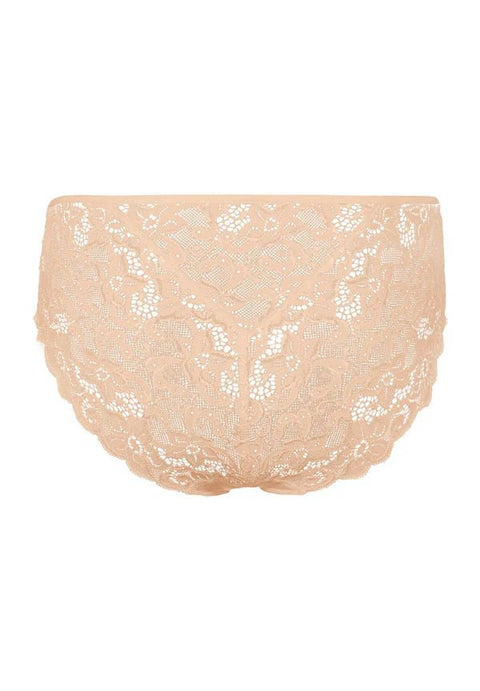 Hanro Moments Midi Lace Back Briefs Beige