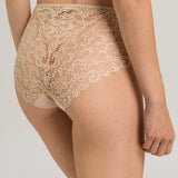 Hanro Moments Midi Lace Back Briefs Beige