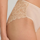 Hanro Moments Midi Lace Back Briefs Beige