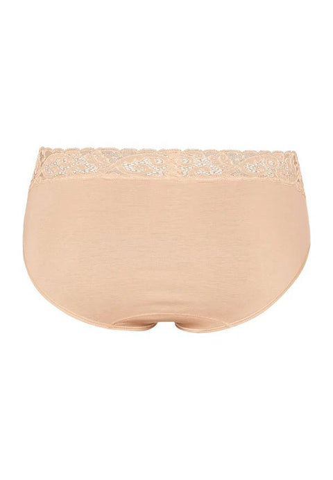 Hanro Moments Midi Lace Top Briefs Beige
