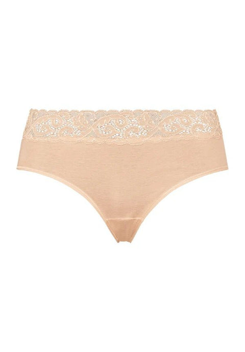 Hanro Moments Midi Lace Top Briefs Beige