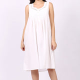 Susie Sleeveless Nightdress White
