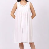 Susie Sleeveless Nightdress White