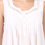 Susie Sleeveless Nightdress White