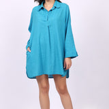 Pacific Swim Shirt Blue Danube Self Stripe