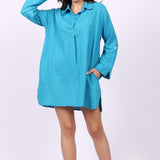 Pacific Swim Shirt Blue Danube Self Stripe