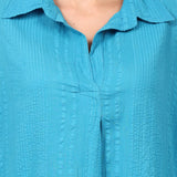 Pacific Swim Shirt Blue Danube Self Stripe