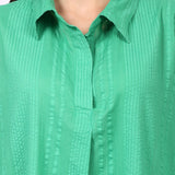Pacific Swim Shirt Spearmint Self Stripe
