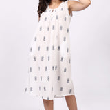 Pina Colada Sleeveless Nightdress White/Navy