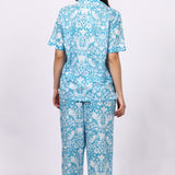 Strawberry Thief Capri Pyjama Set Blue Danube