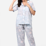 Floriage Revere Pyjama Set Sky/White