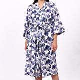 Watercolour Kimono Robe Navy
