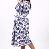 Watercolour Kimono Robe Navy