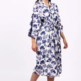 Watercolour Kimono Robe Navy