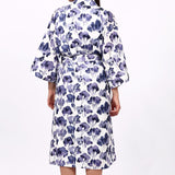 Watercolour Kimono Robe Navy