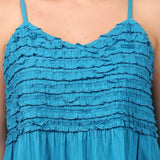 Frilly Nightie Blue Danube Stripe