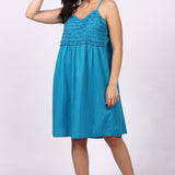 Frilly Nightie Blue Danube Stripe