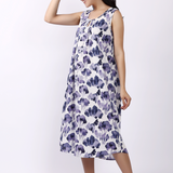 Watercolour Sleeveless Nightdress Navy