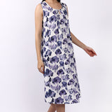Watercolour Sleeveless Nightdress Navy