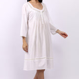 Susie 3/4 Sleeve Nightdress White