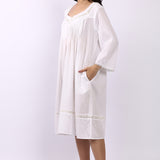 Susie 3/4 Sleeve Nightdress White