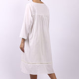 Susie 3/4 Sleeve Nightdress White
