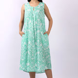 Strawberry Thief Sleeveless Nightdress Spearmint