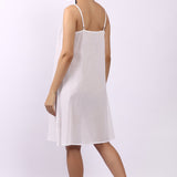 Bias Cut Cotton Slip White
