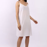 Bias Cut Cotton Slip White