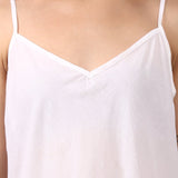 Bias Cut Cotton Slip White