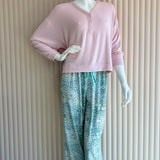 Amira Feather Soft Henley PJ Set Papinelle Pink/Teal