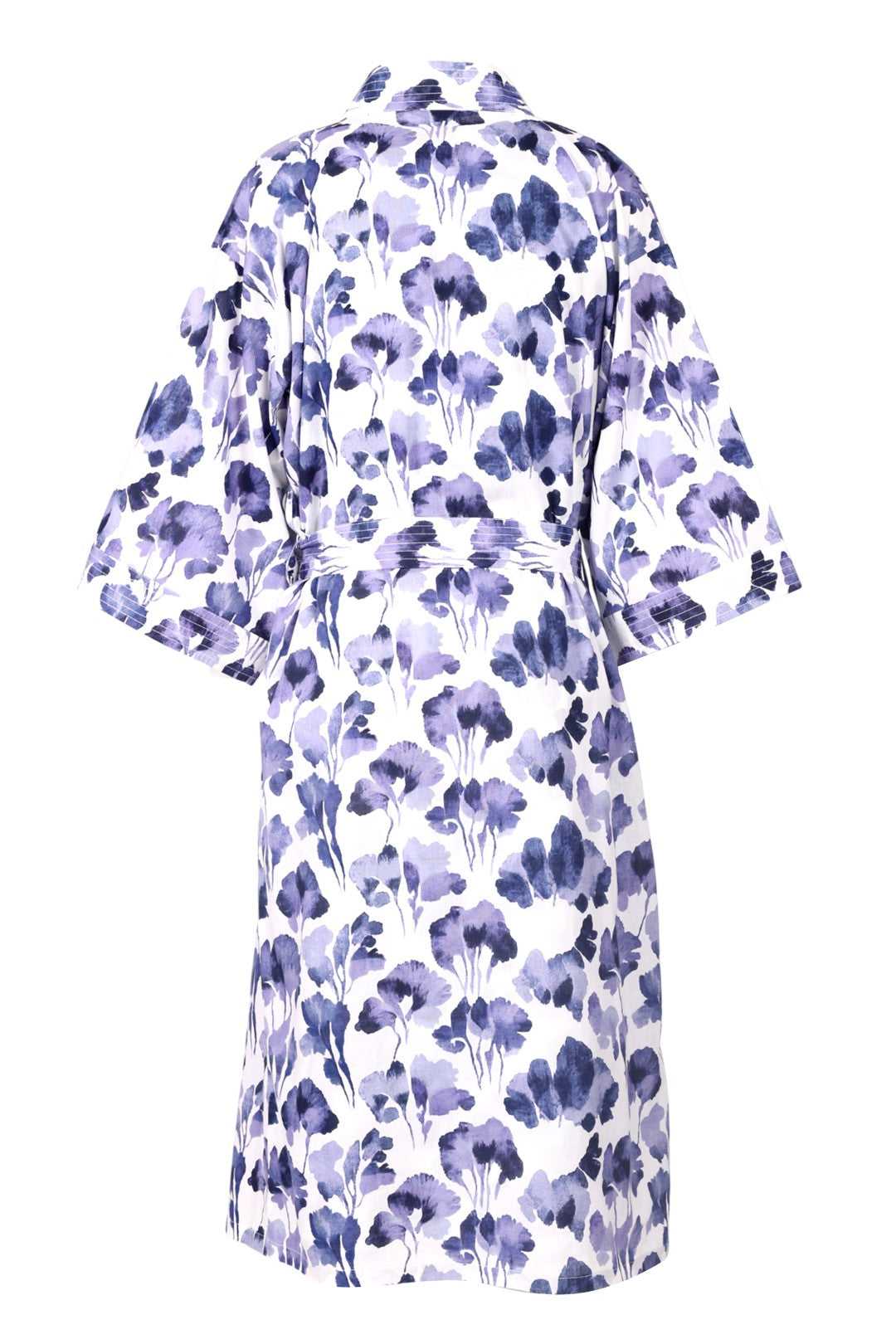 Floral patterned robe on a white background